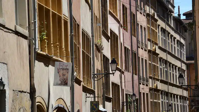 typical buildings of the vieux lyon