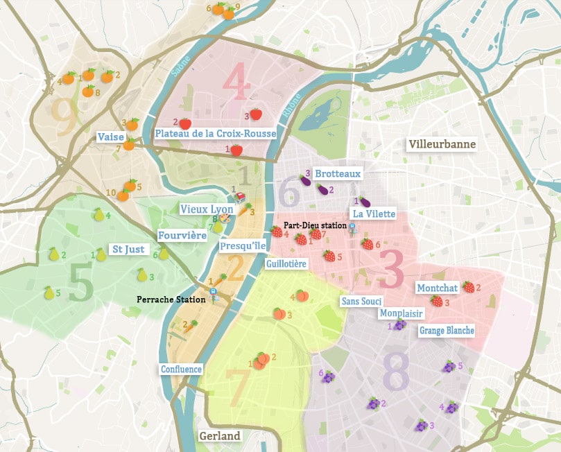 Lyon best Markets Map