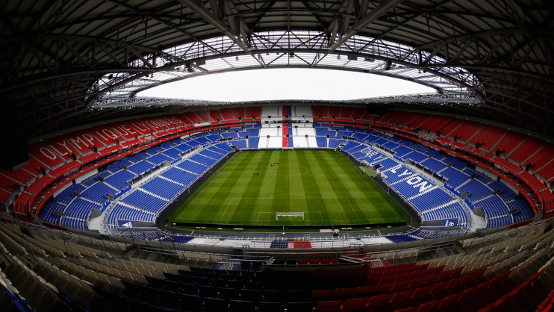 Inside the Groupama stadium in Lyon